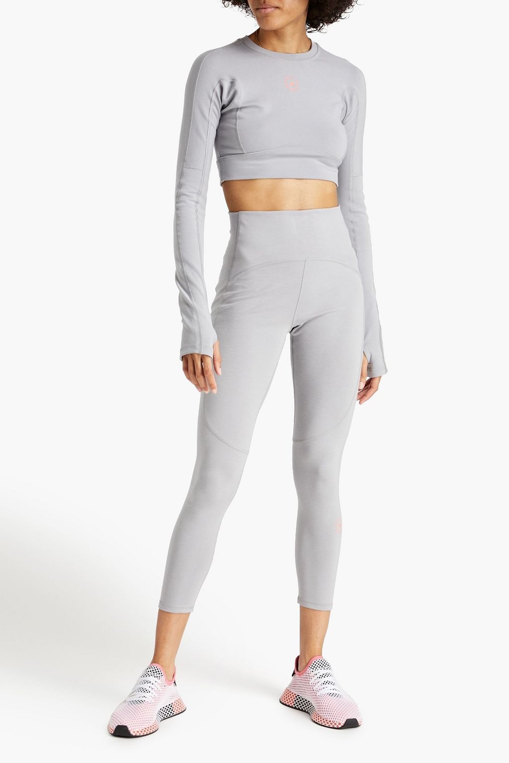 Stella McCartney Multicolor Cotton-Blend Heart Print Leggings main image 1