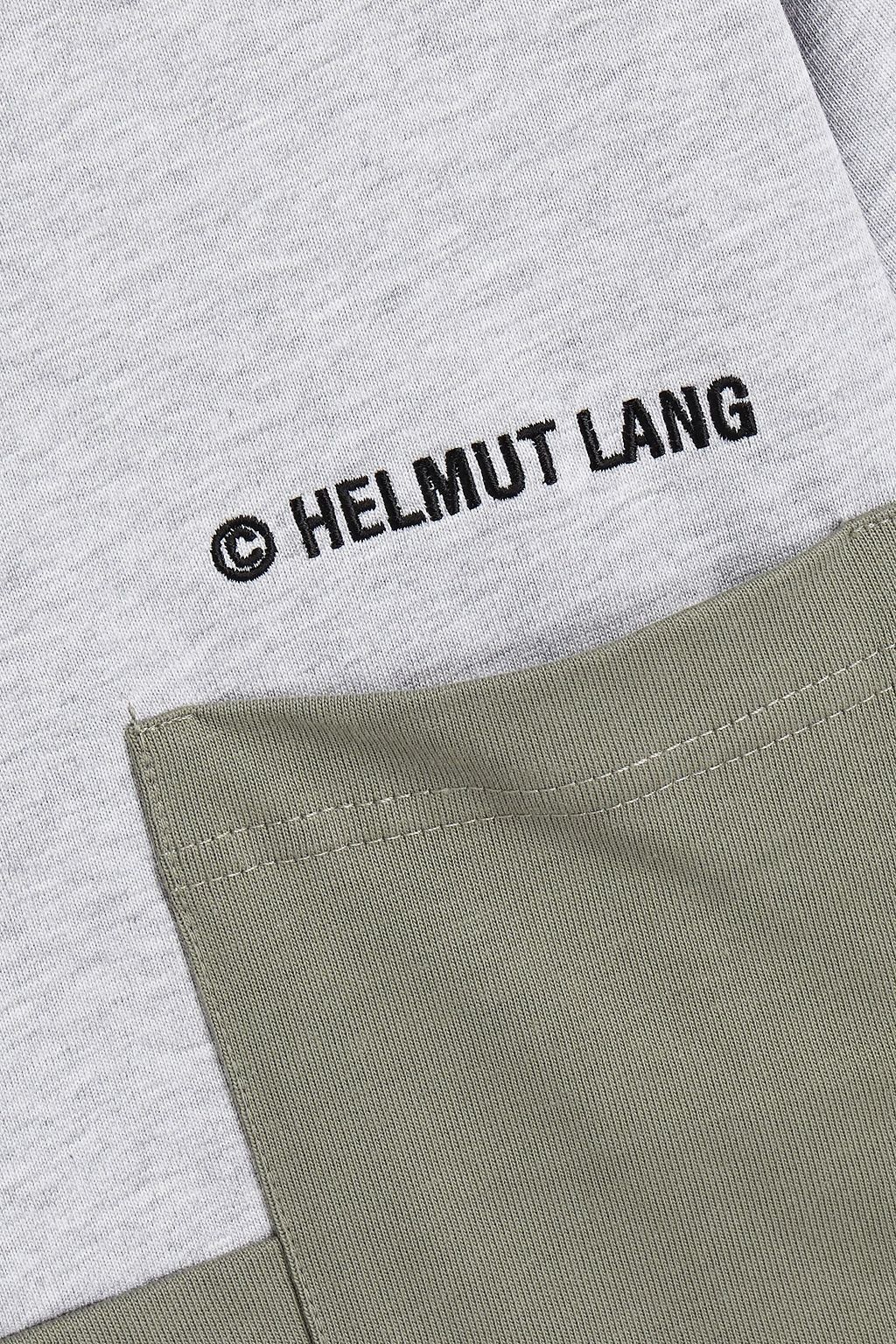 HELMUT LANG Patchwork-effect printed cotton-jersey T-shirt
