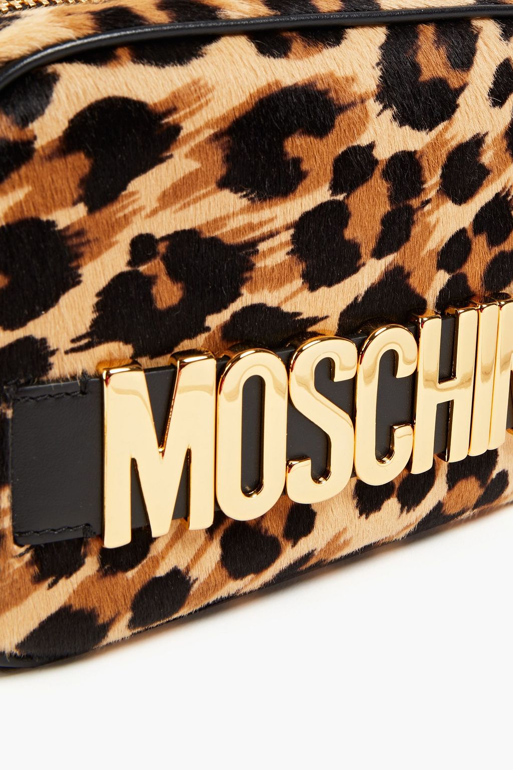 MOSCHINO Leopard-print calf hair shoulder bag