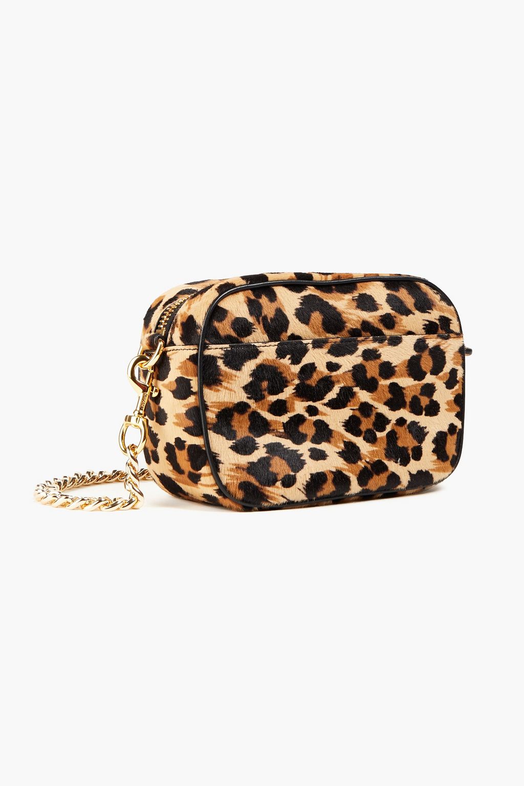 MOSCHINO Leopard-print calf hair shoulder bag