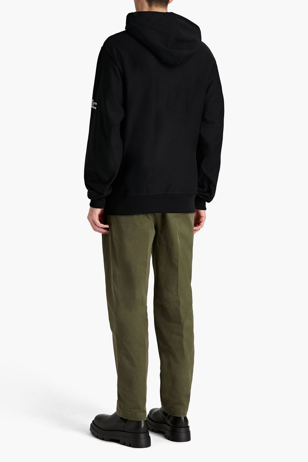 HELMUT LANG Logo-print French cotton-terry hoodie