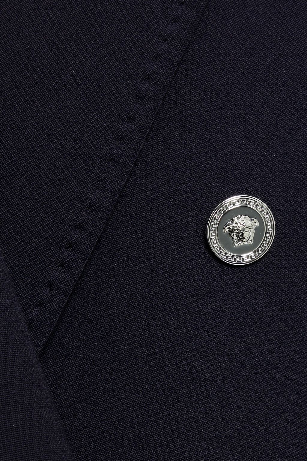 VERSACE Double-breasted wool-blend crepe blazer