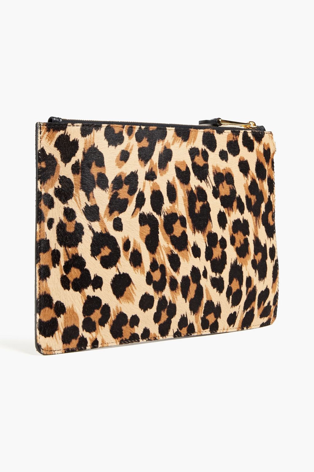 MOSCHINO Leopard-print calf hair pouch