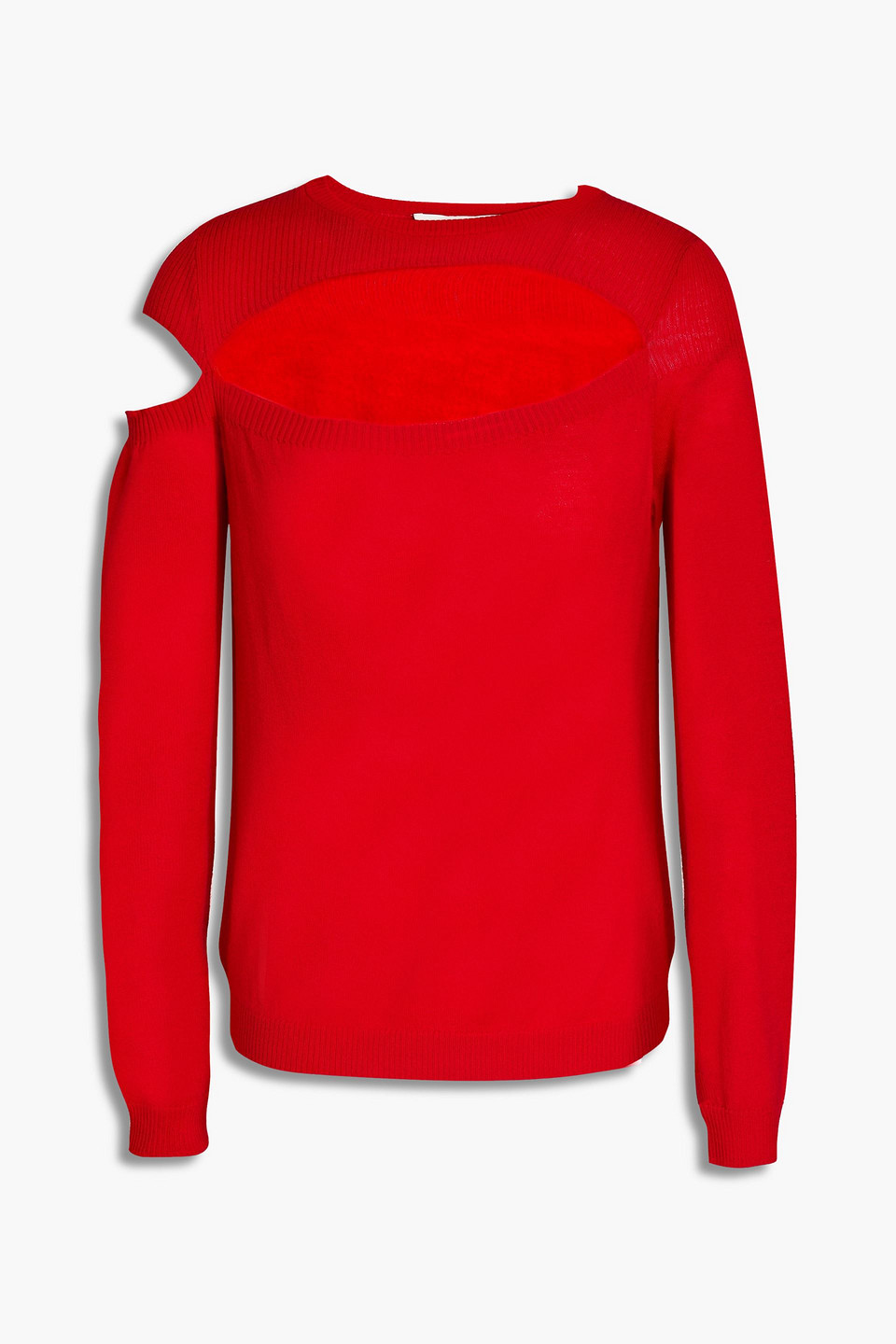 Cutout merino wool sweater