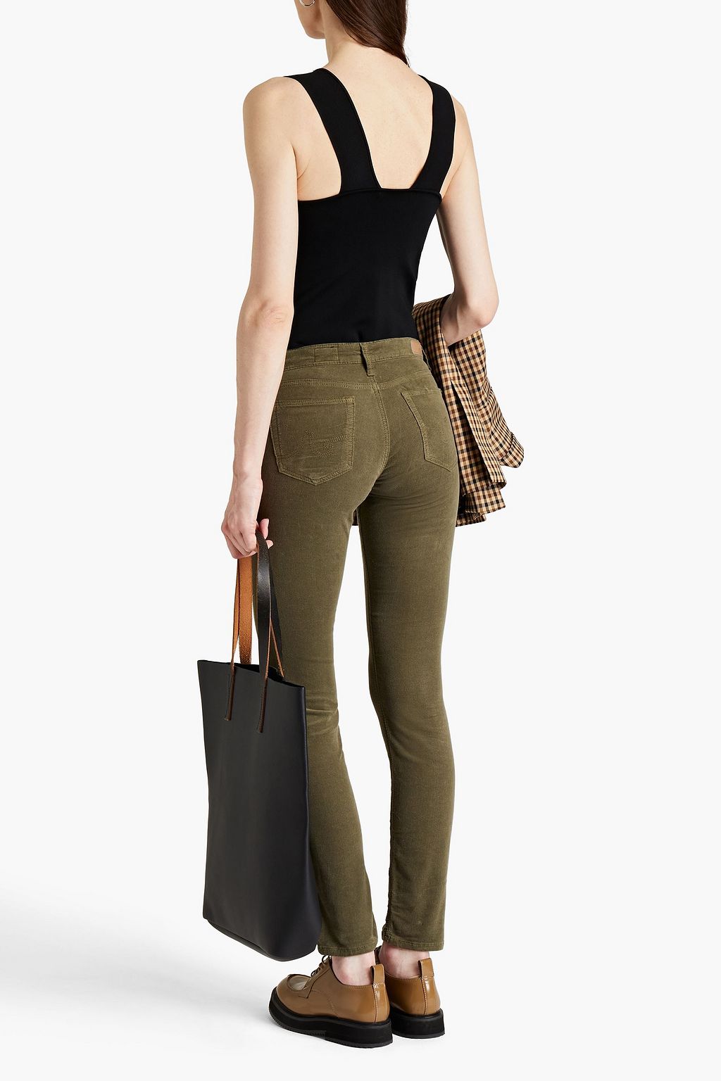 AG JEANS Cotton-blend corduroy skinny pants