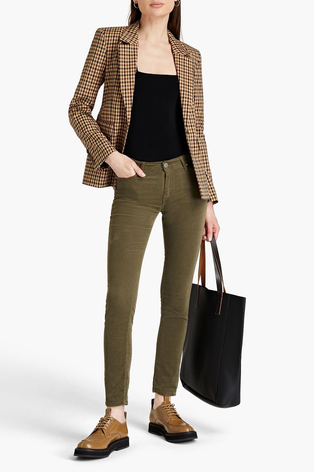 AG JEANS Cotton-blend corduroy skinny pants