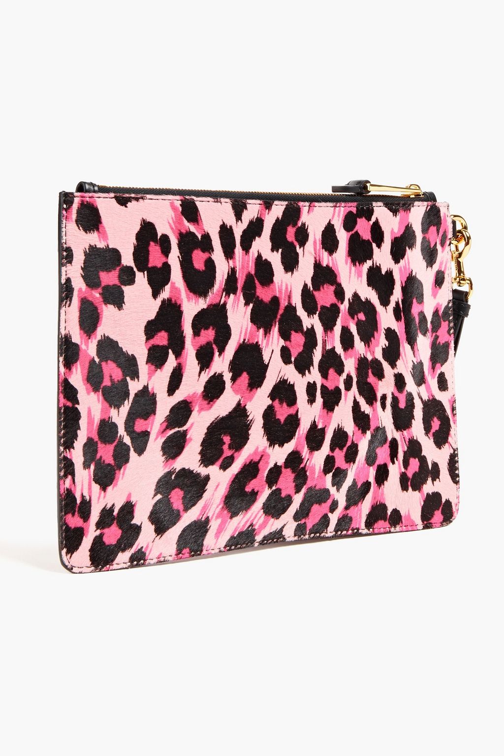 MOSCHINO Pochette aus Kalbshaar mit Leopardenprint