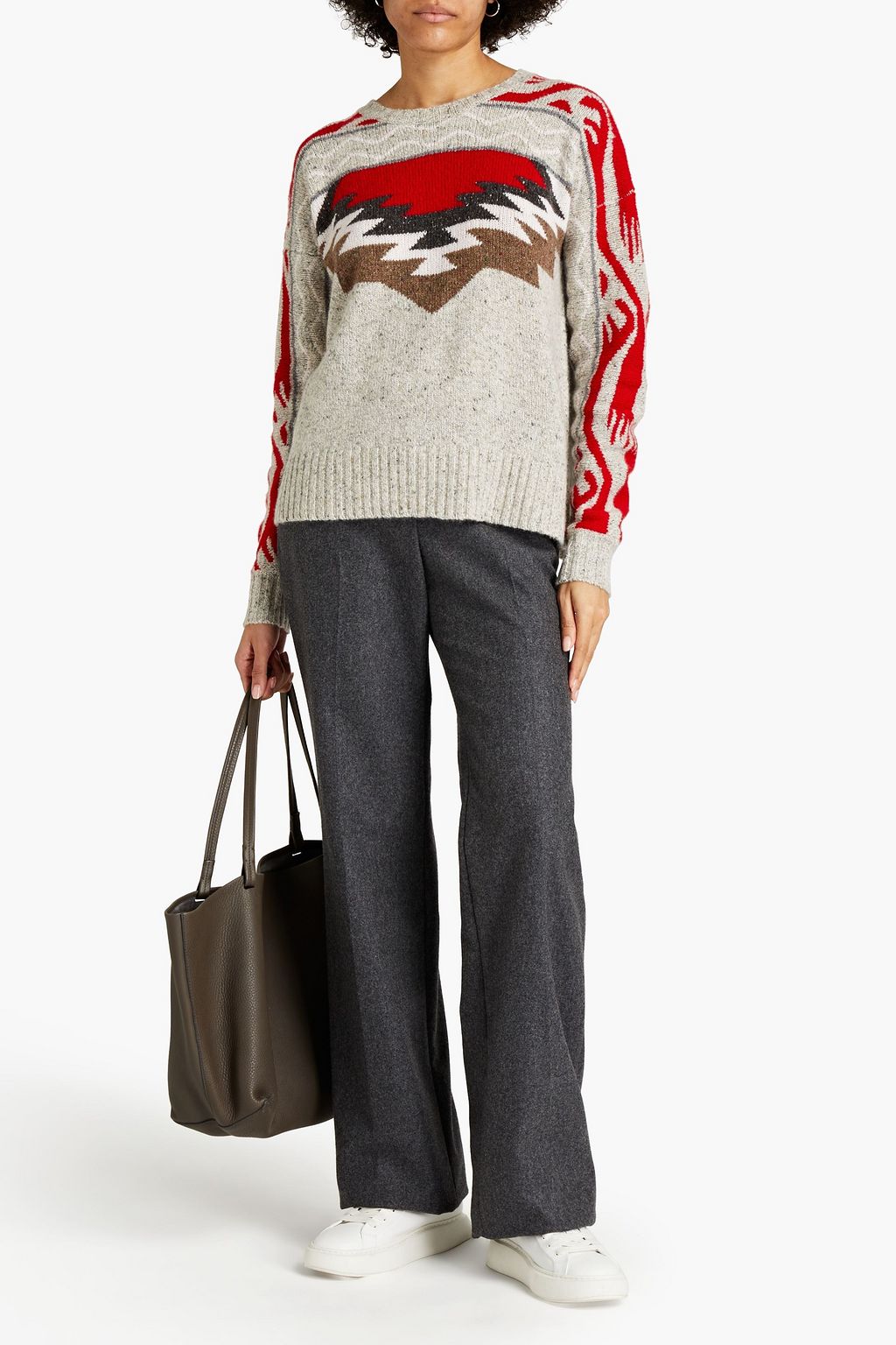 AUTUMN CASHMERE Donegal intarsia-knit cashmere sweater