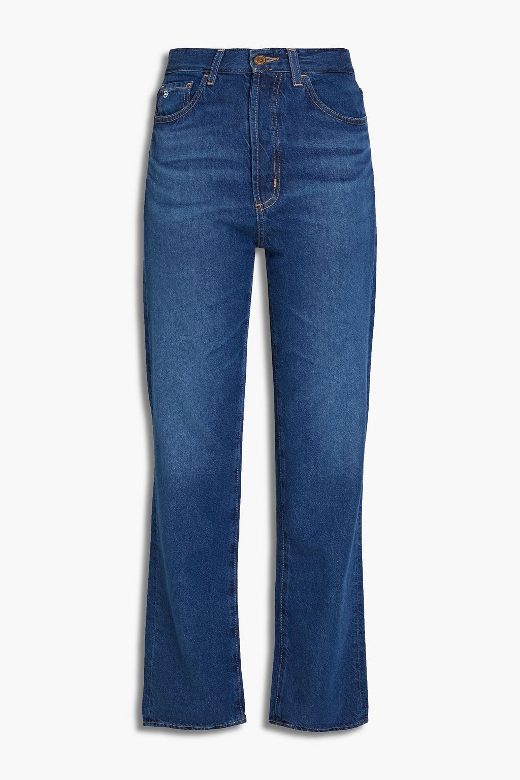 Ag Jeans - High-Rise Straight-Leg Jeans Blue - 28