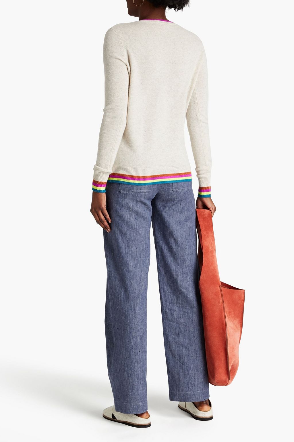 AUTUMN CASHMERE Intarsia cashmere sweater