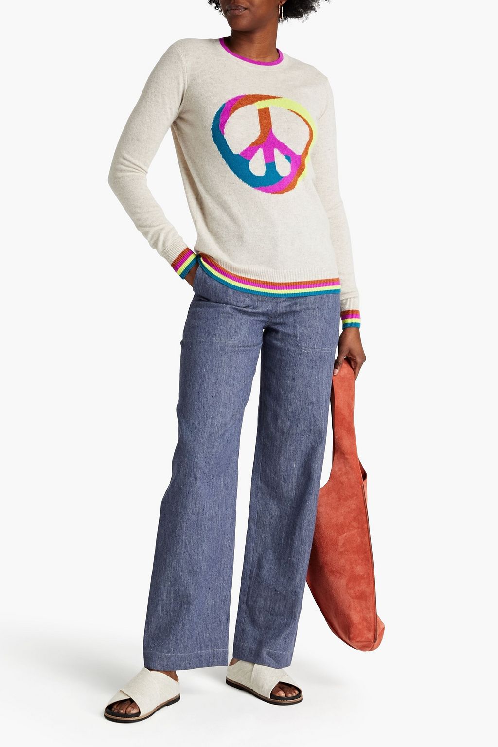 AUTUMN CASHMERE Intarsia cashmere sweater