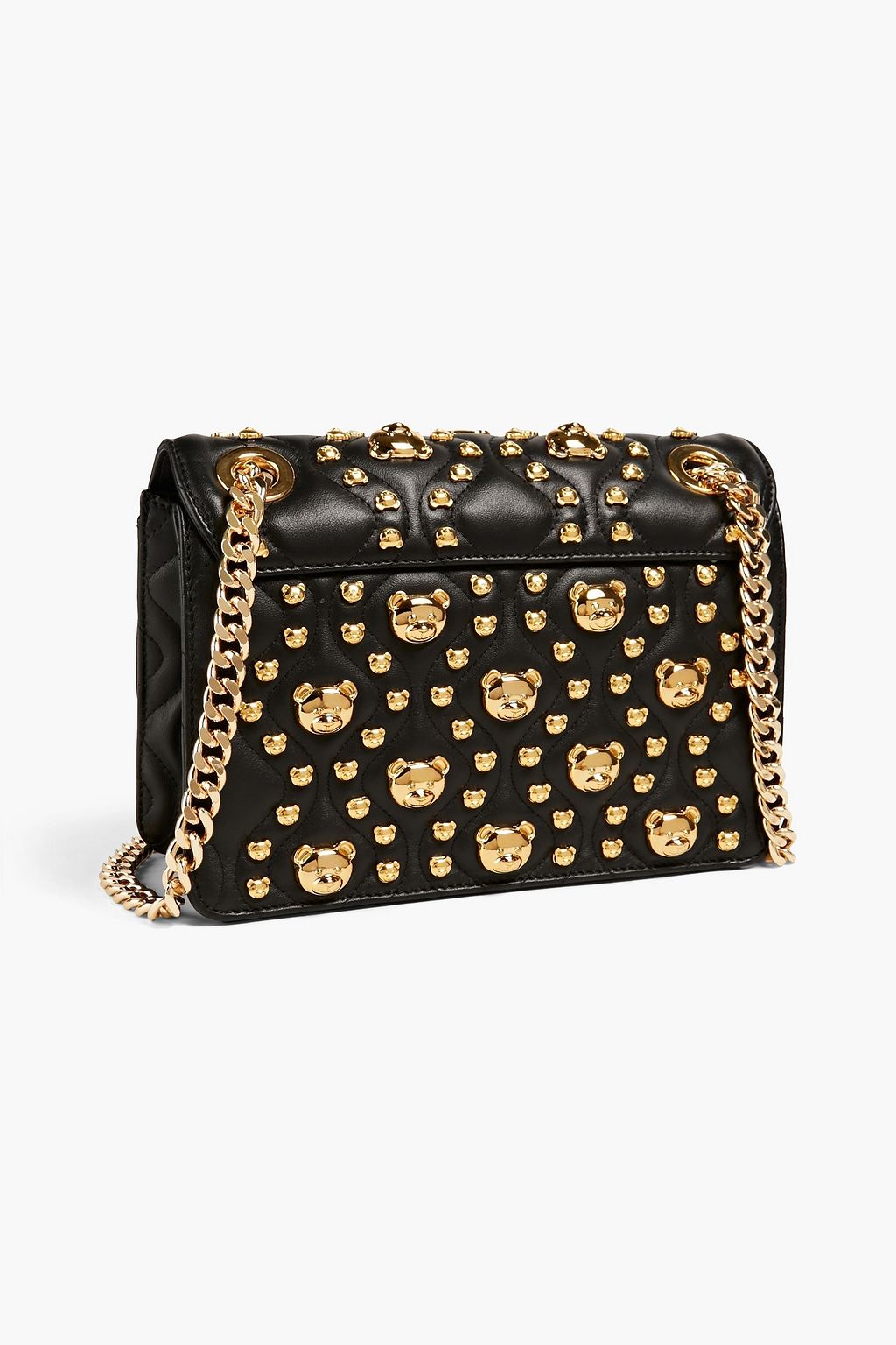 moschino m quilted shoulder bag