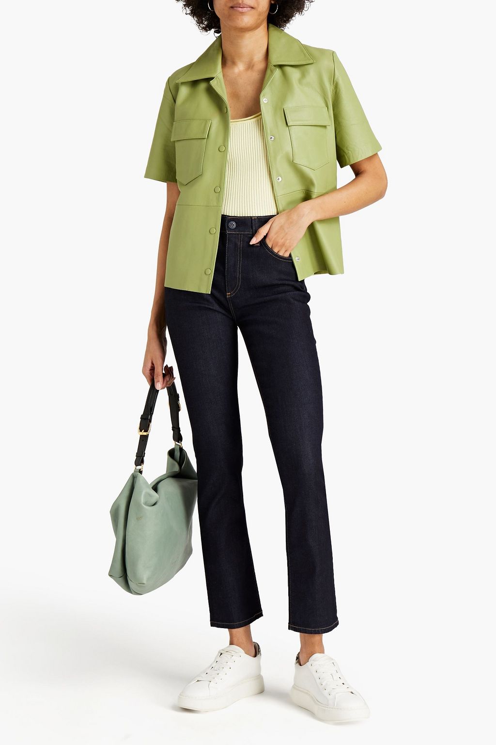 AG JEANS High-rise slim-leg jeans