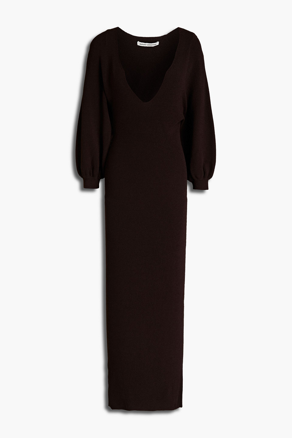 Autumn Cashmere Ribbed-knit midi dress