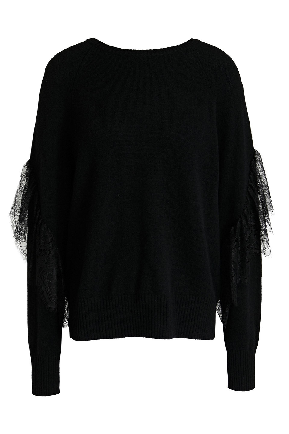 Autumn Cashmere Lace-trimmed cashmere sweater