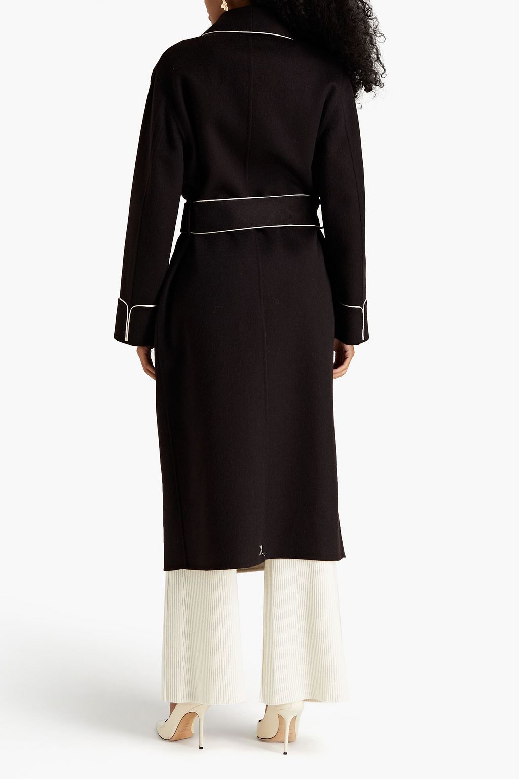 DOLCE & GABBANA Belted cashmere and wool-blend coat