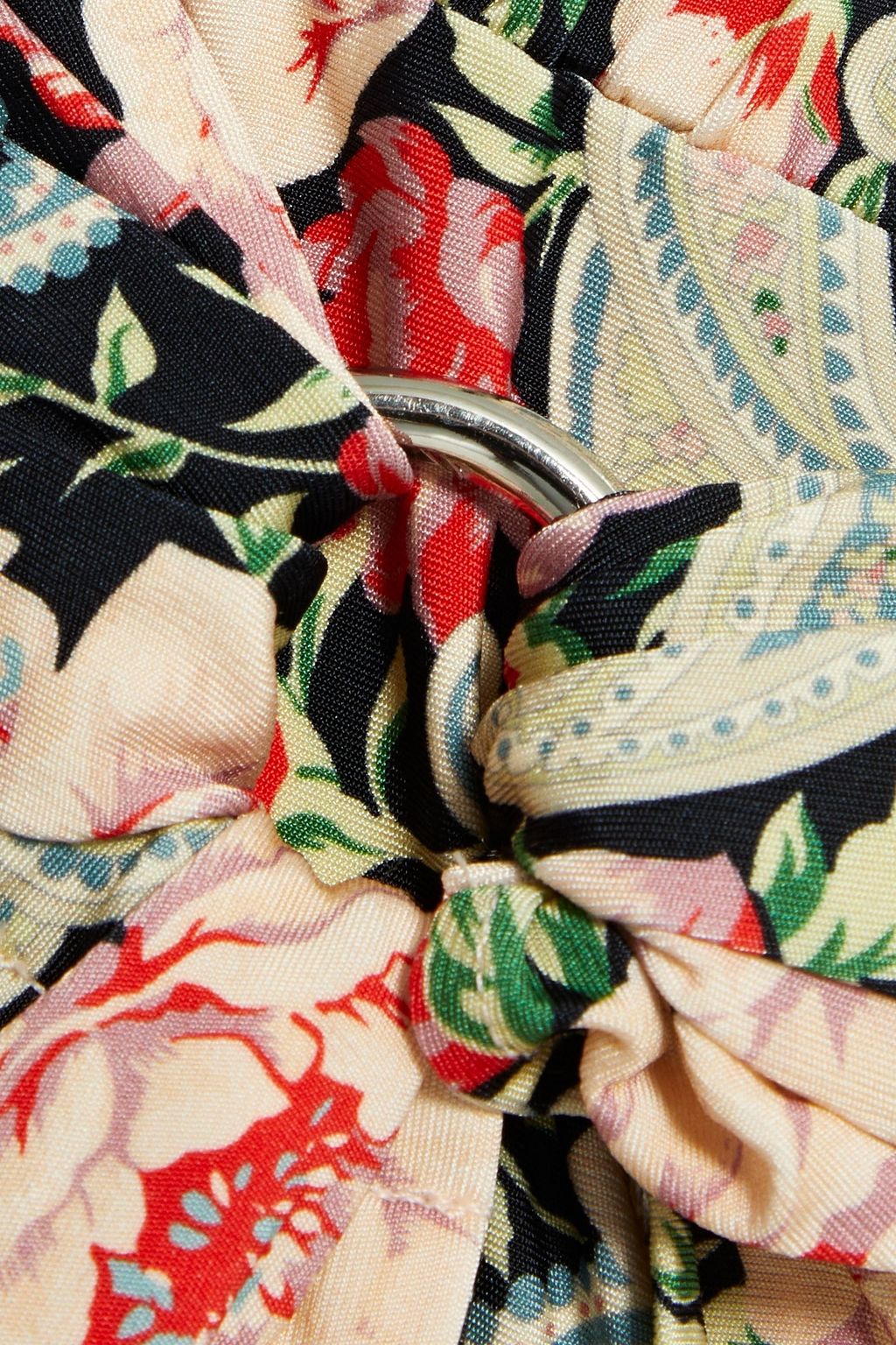 RABANNE Asymmetric printed jersey skirt