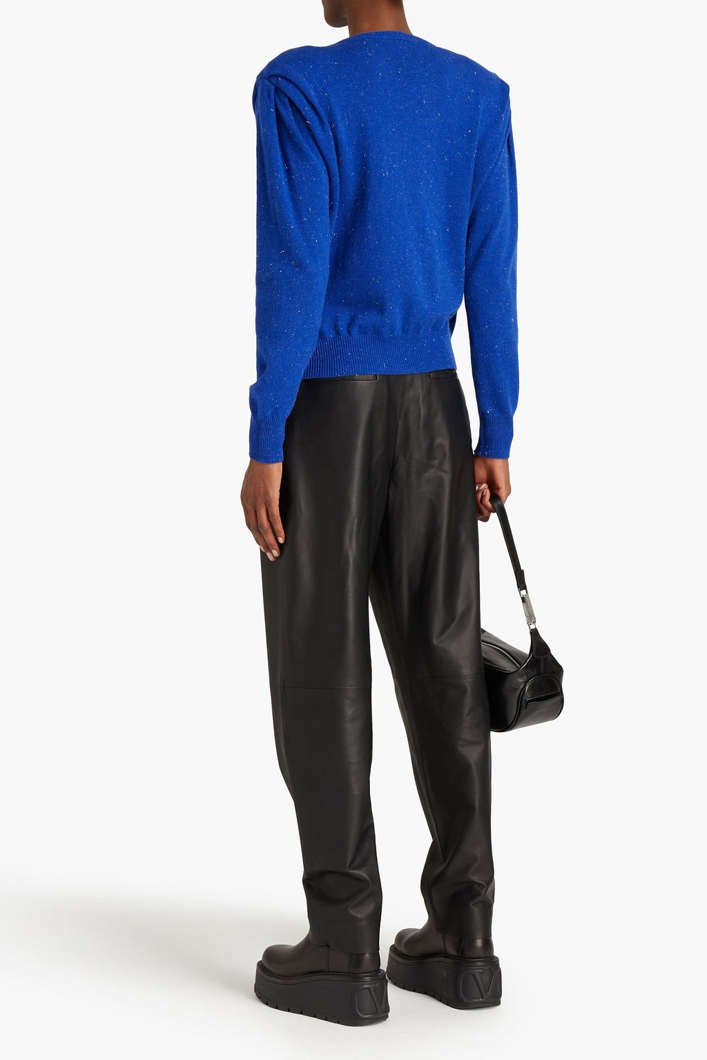 AUTUMN CASHMERE Metallic cashmere-blend sweater
