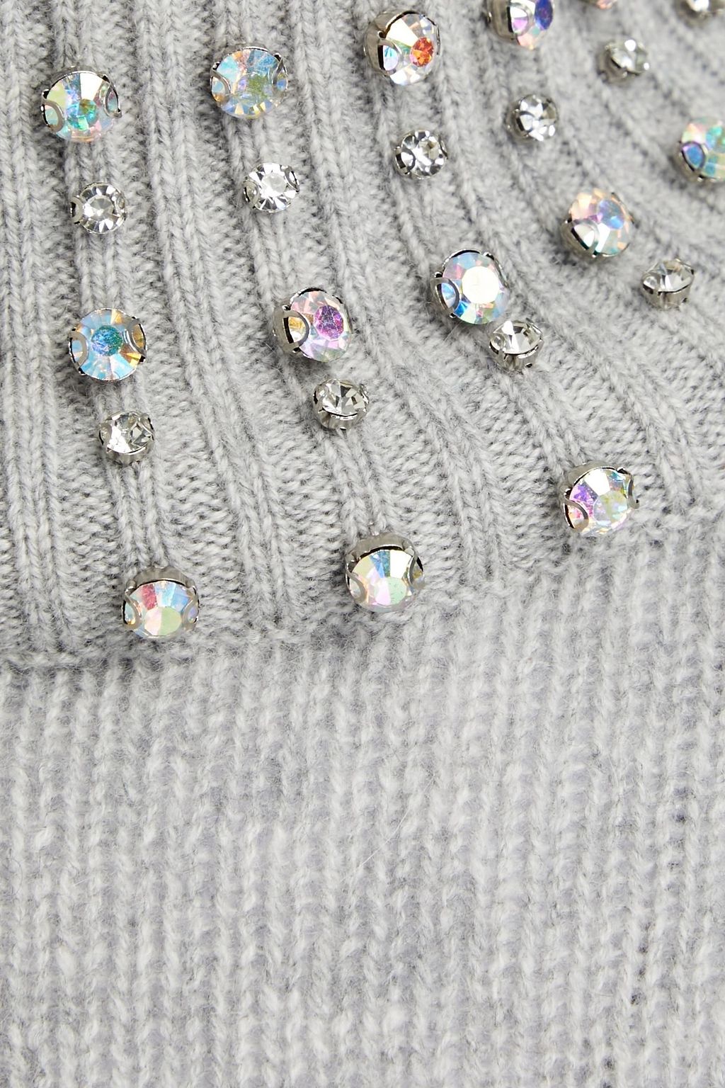 AUTUMN CASHMERE Embellished mélange cashmere sweater