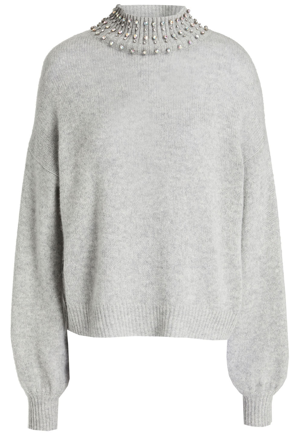Autumn Cashmere Embellished mélange cashmere sweater