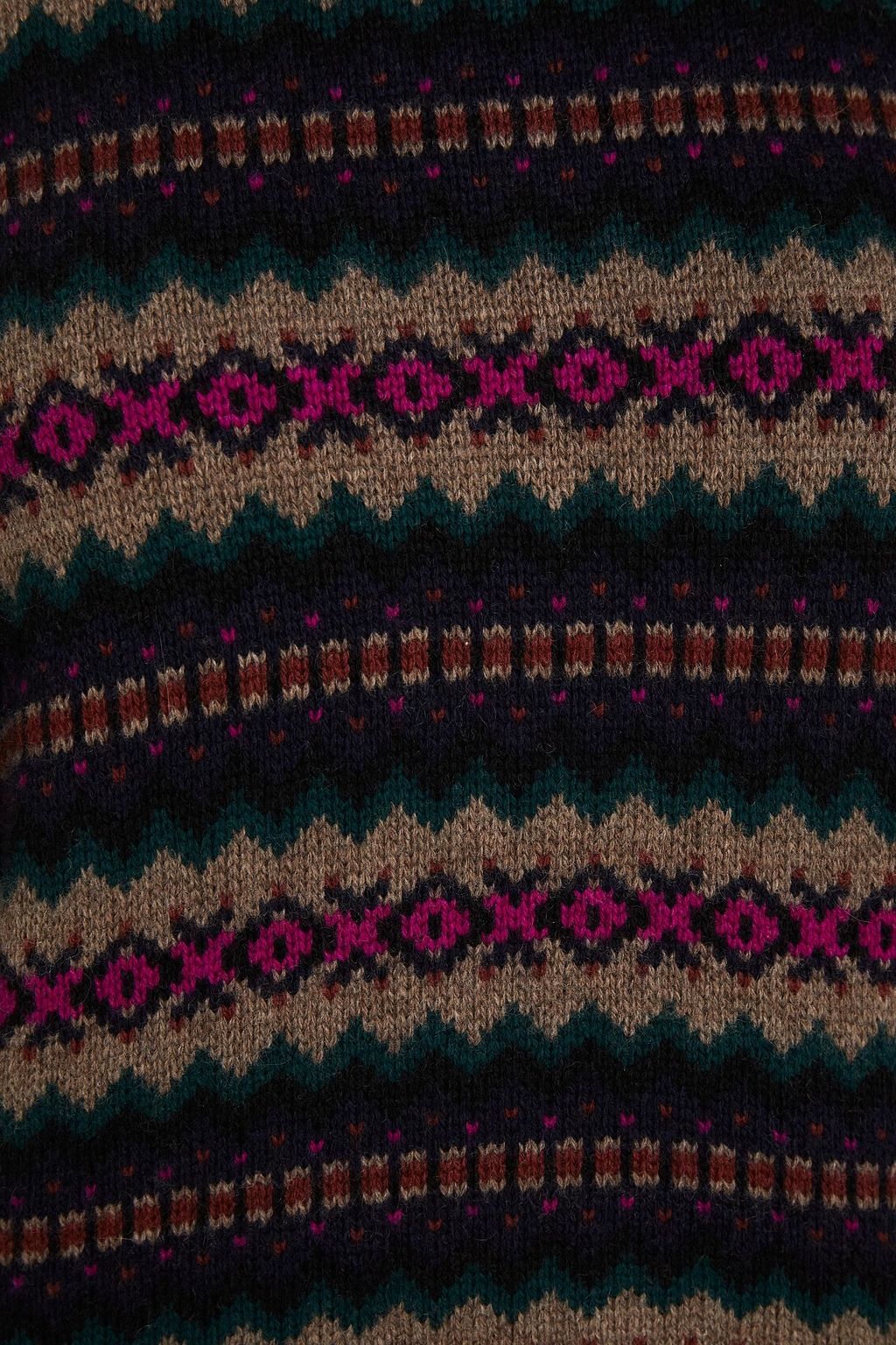 AUTUMN CASHMERE Fair Isle turtleneck sweater