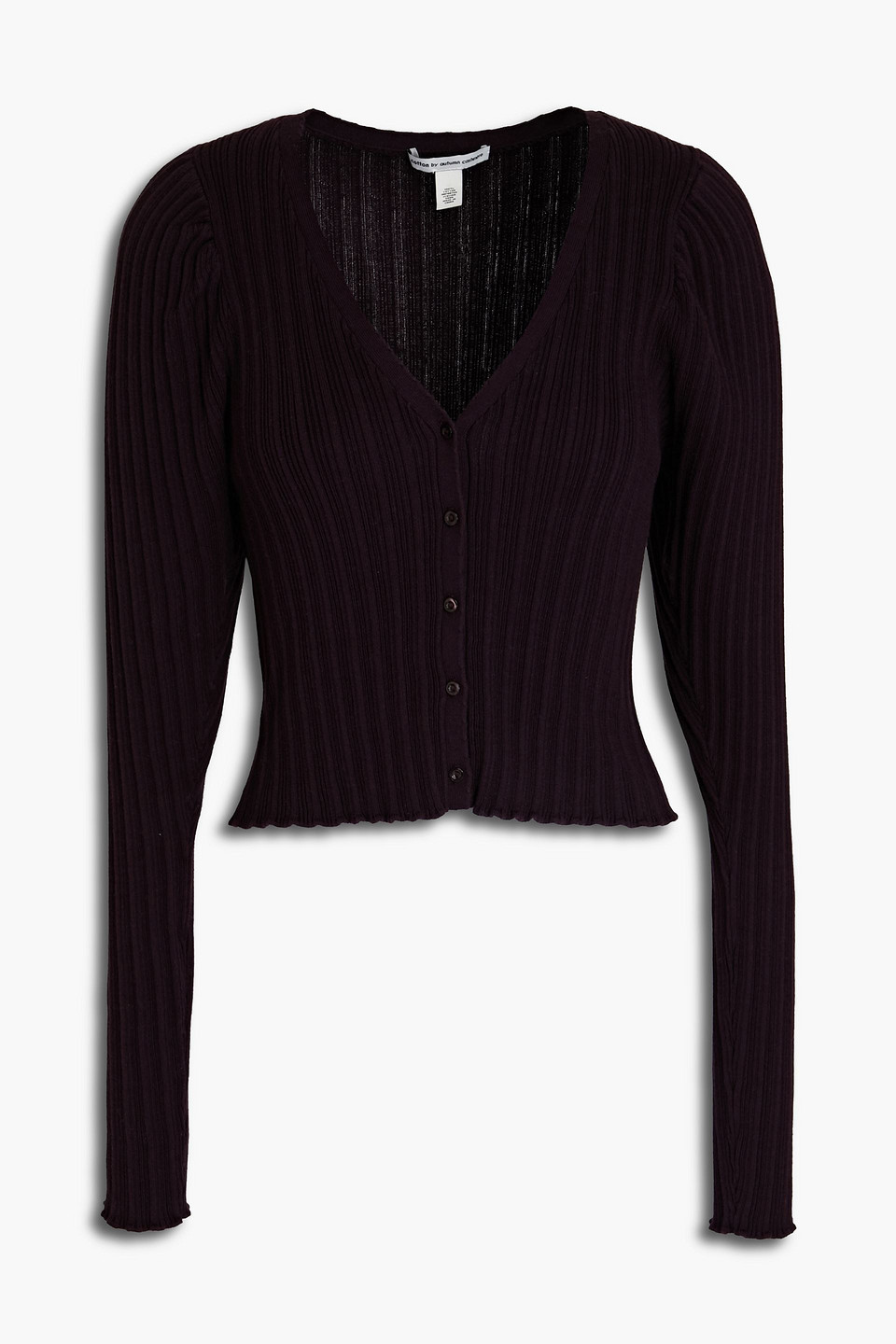 Autumn Cashmere Ribbed cotton cardigan