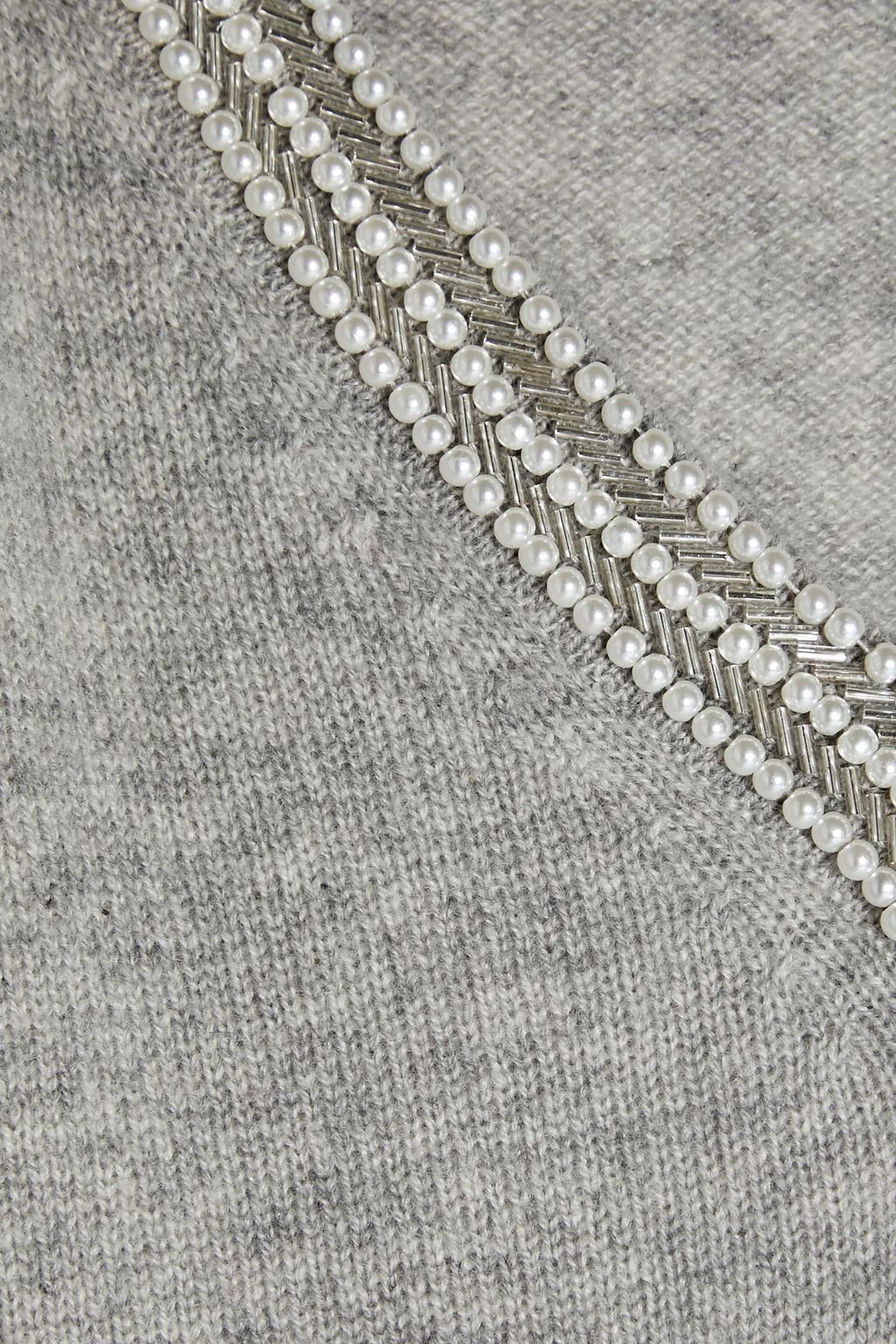 AUTUMN CASHMERE Embellished mélange cashmere sweater
