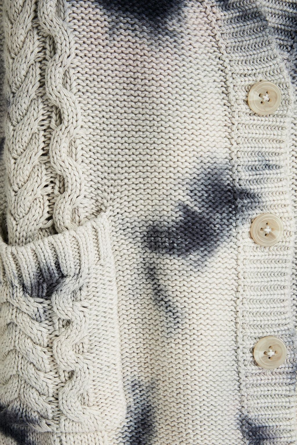 AUTUMN CASHMERE Tie-dyed cable-knit cardigan