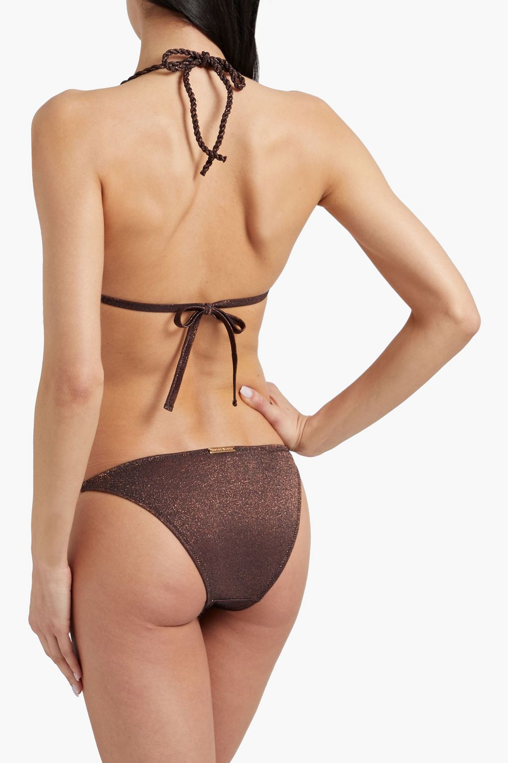 HEIDI KLEIN Metallic triangle bikini top