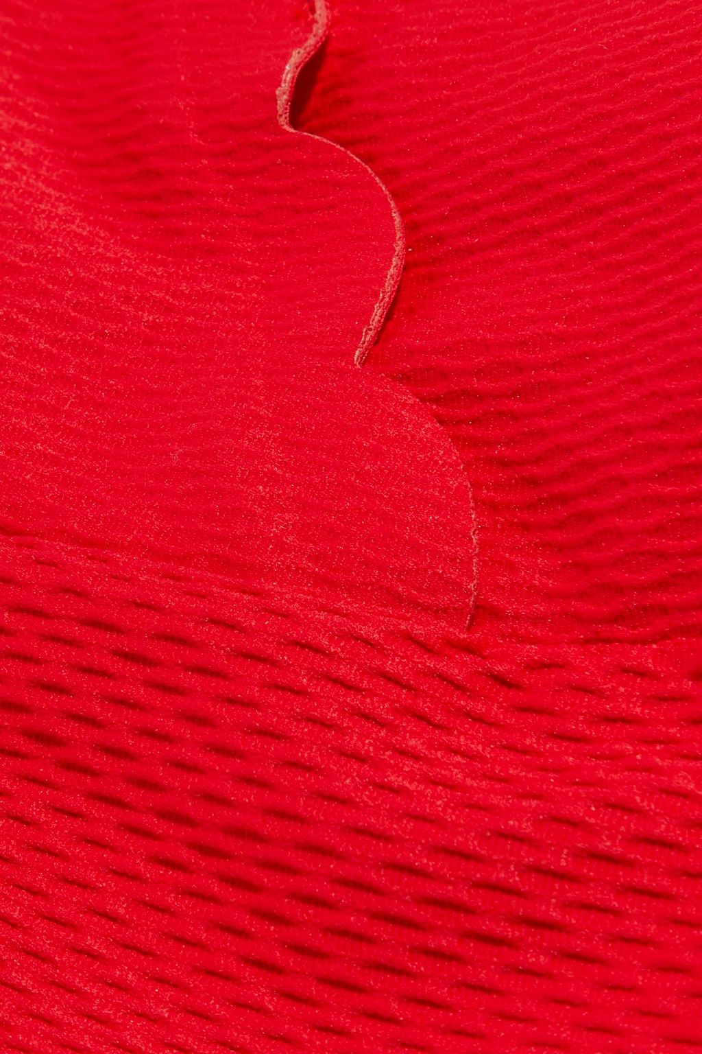 HEIDI KLEIN Scalloped stretch-seersucker swimsuit