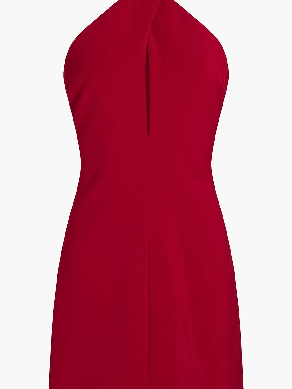 crepe halterneck mini dress
