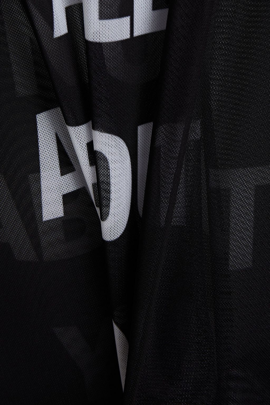 HELMUT LANG Printed cotton-blend mesh hoodie