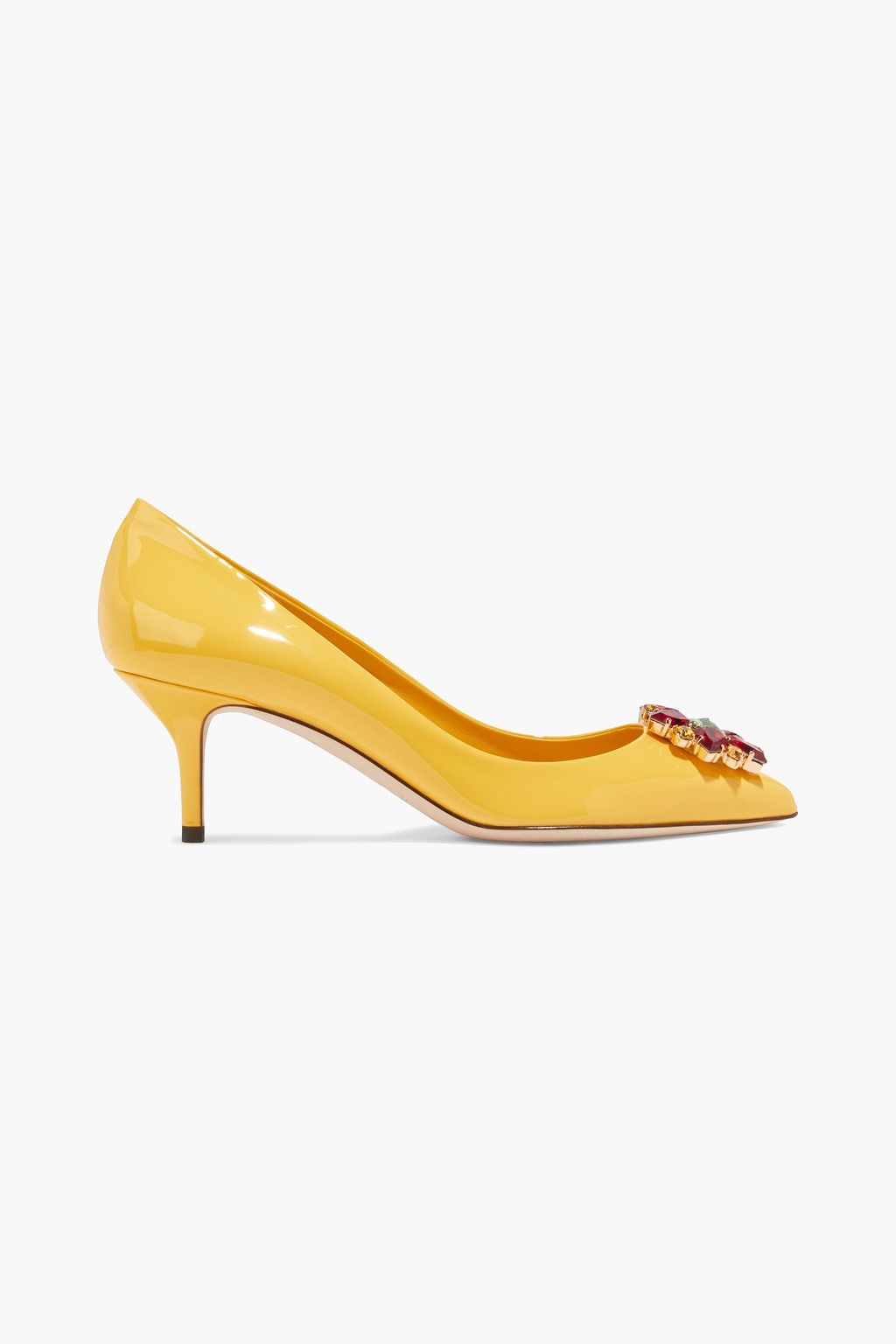 yellow patent pumps