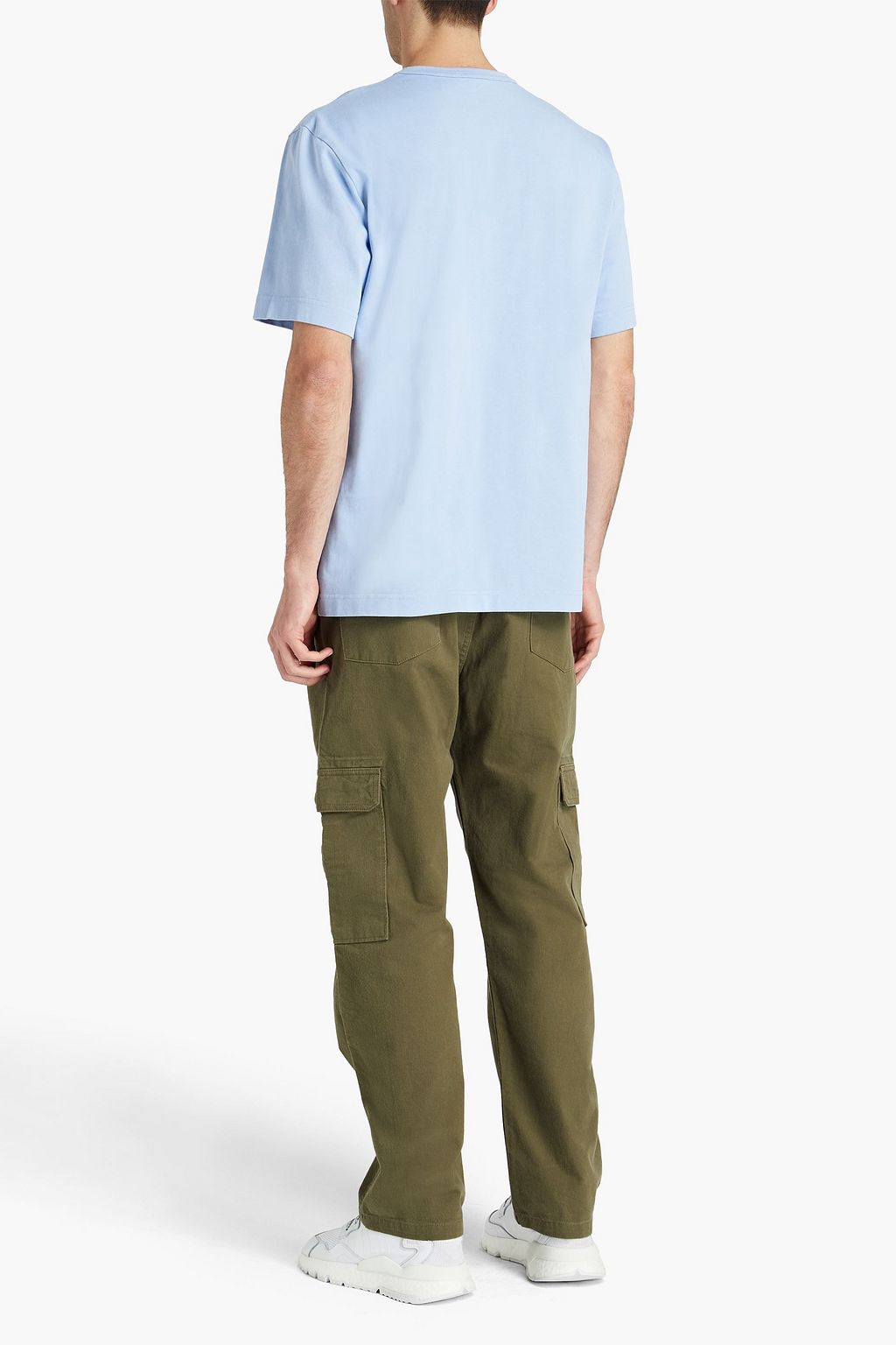 HELMUT LANG Embroidered printed cotton-jersey T-shirt