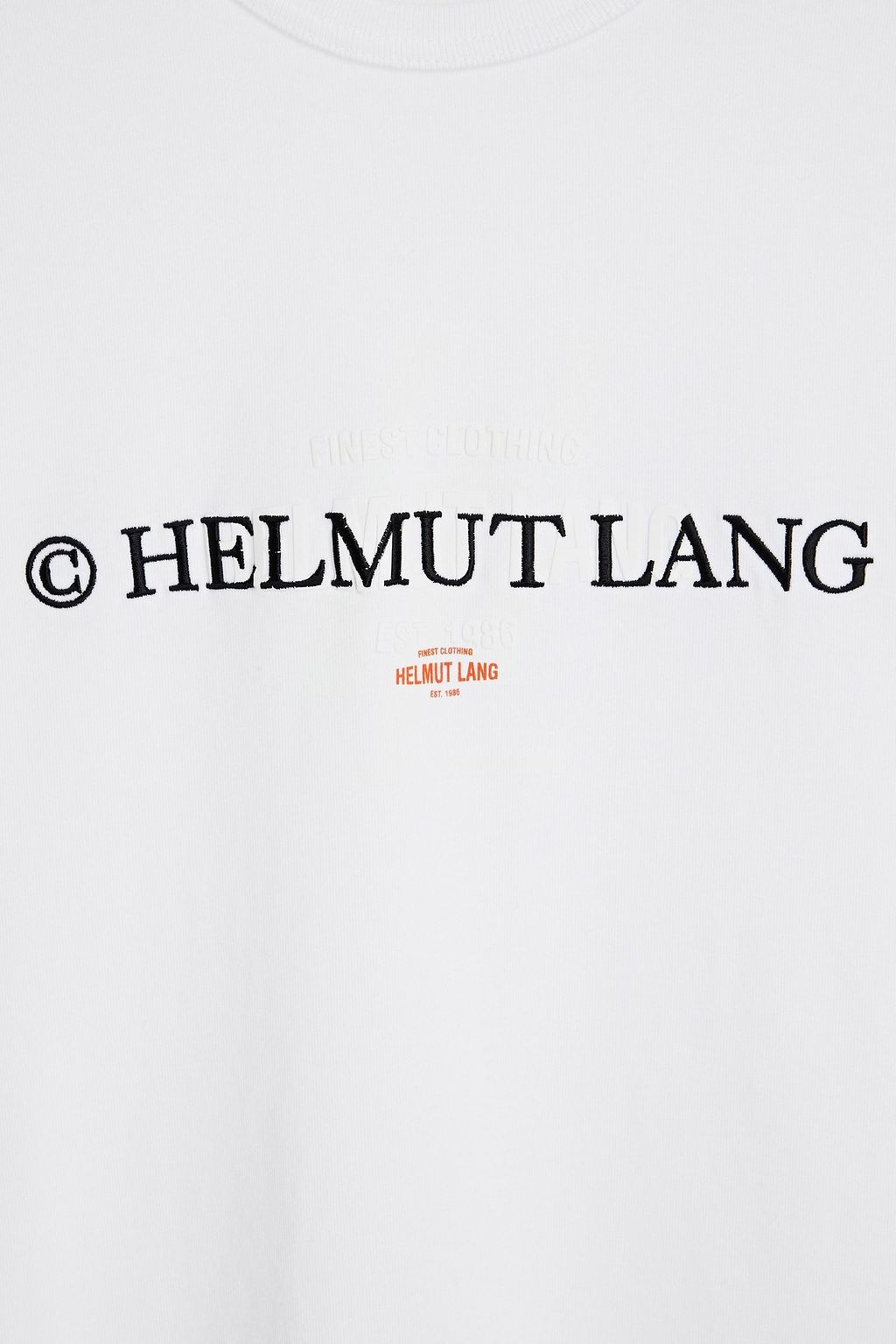 HELMUT LANG Embroidered printed cotton-jersey T-shirt