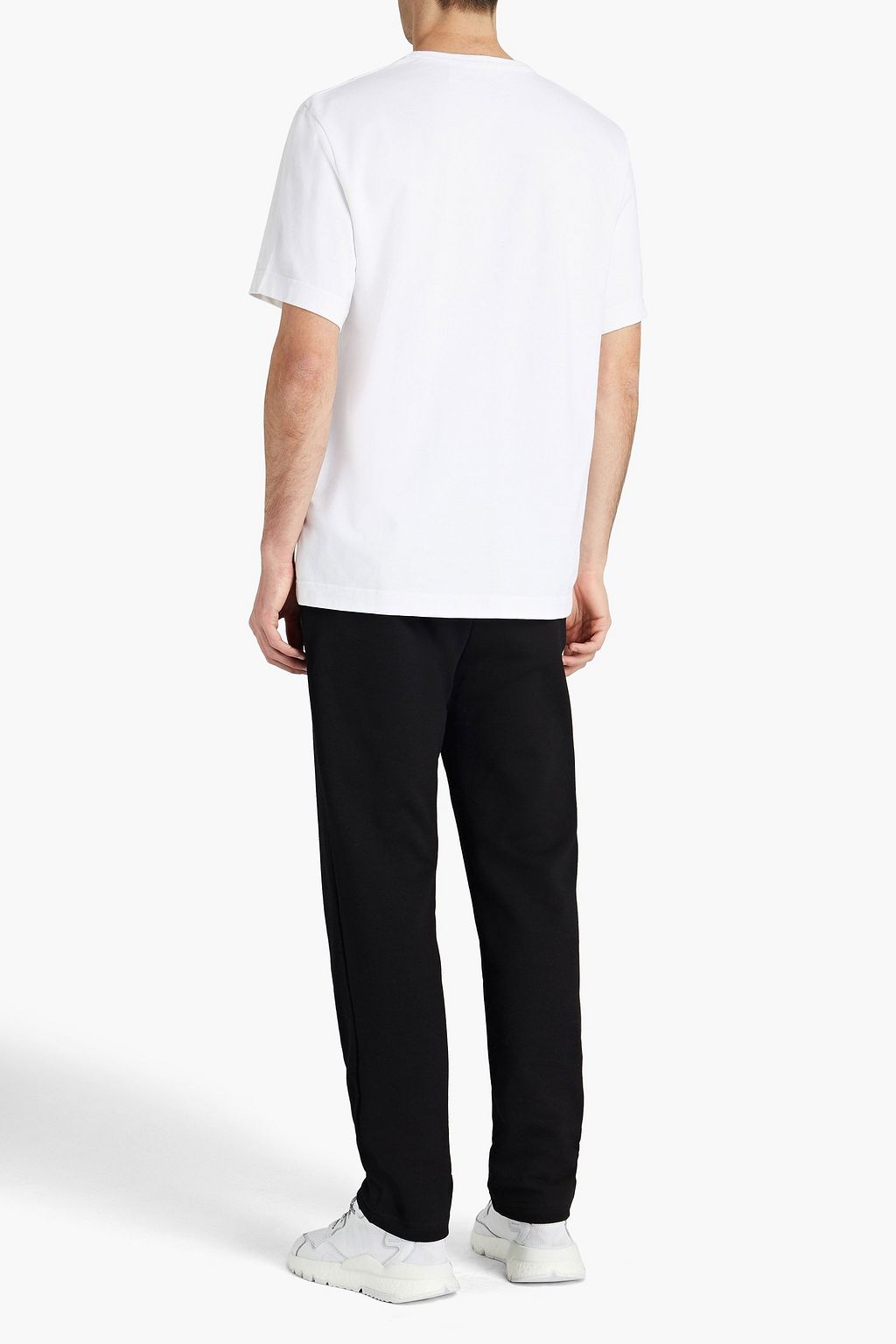 HELMUT LANG Embroidered printed cotton-jersey T-shirt