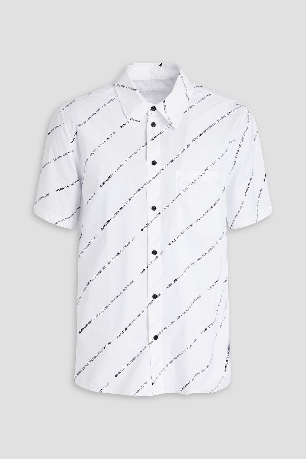 White Logo-print cotton-poplin shirt 
