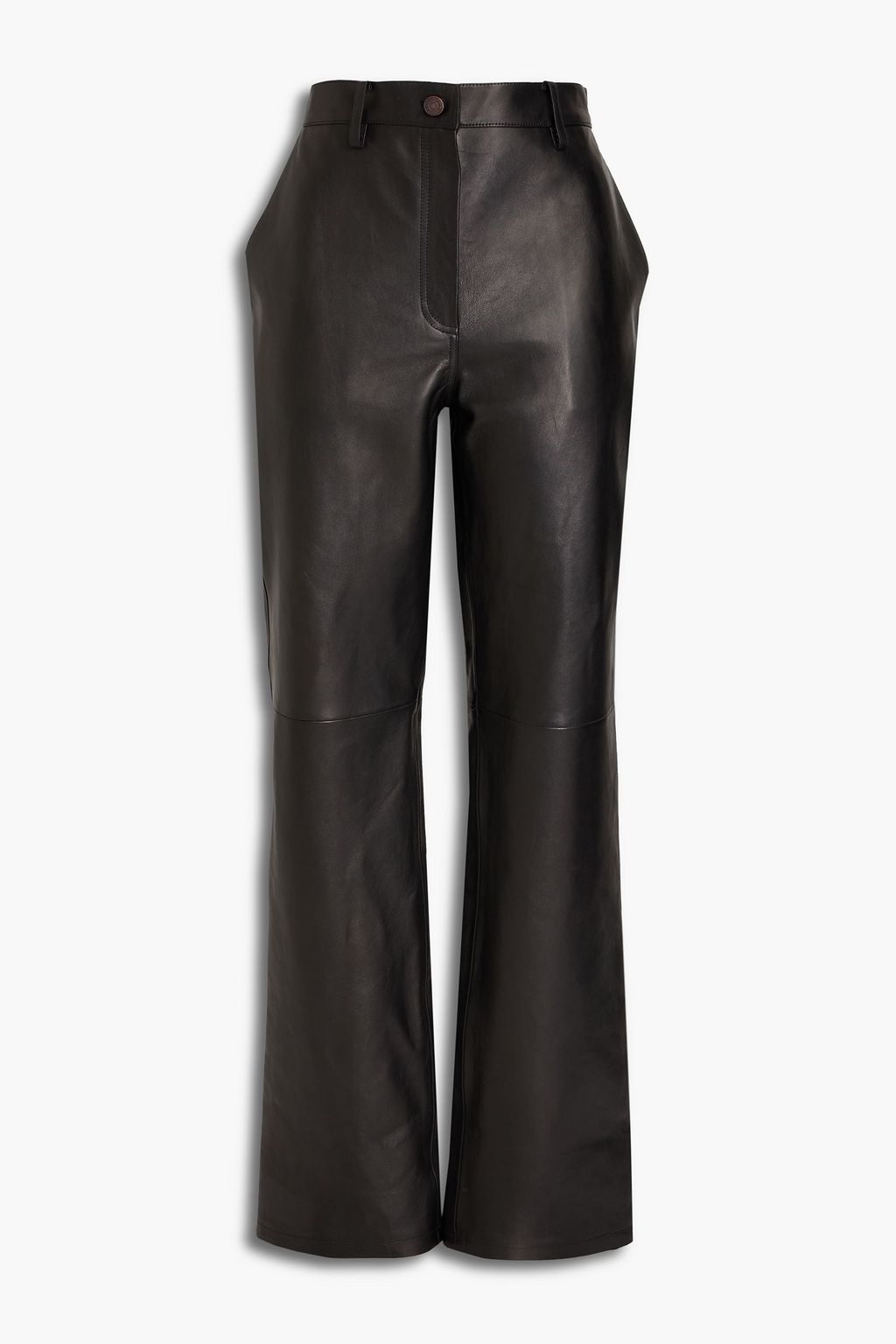 Black Leather straight-leg pants | Sale 