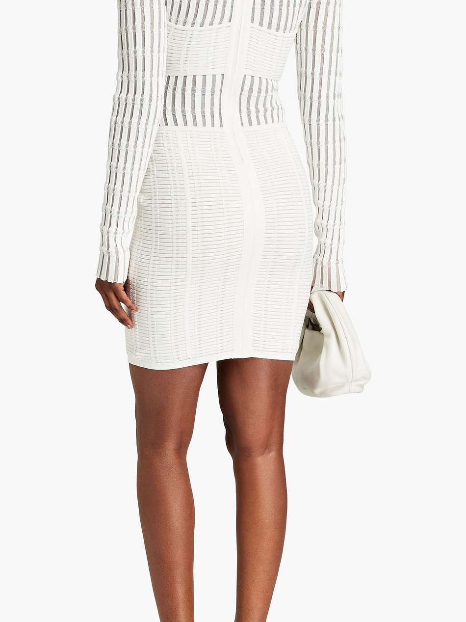 burnout bandage mini dress
