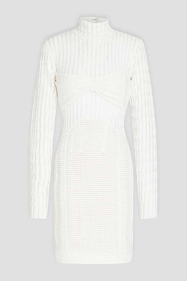 Burnout bandage mini dress