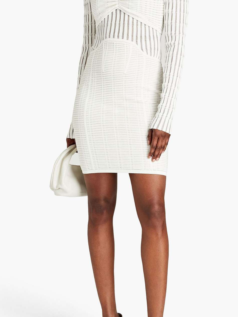 burnout bandage mini dress