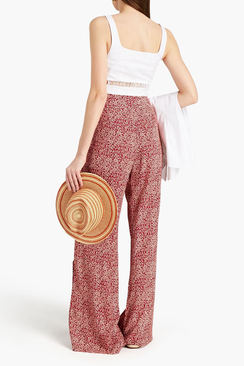 VIX PAULA HERMANNY Verena floral-print crepe wide-leg pants