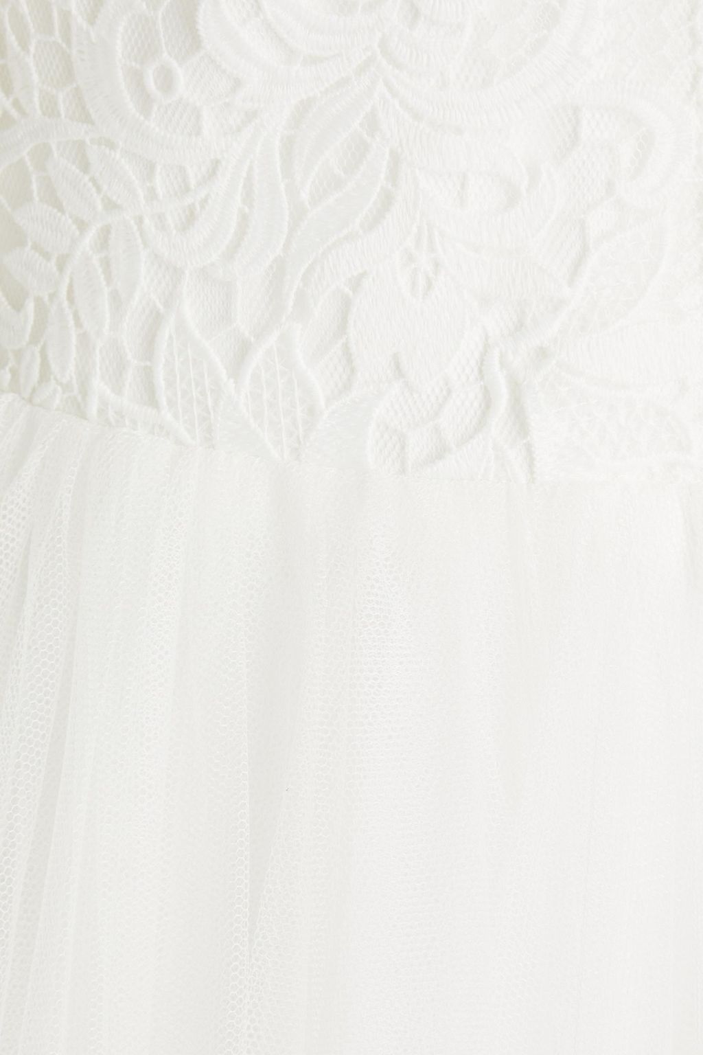 THEIA Brandy guipure lace-paneled tulle bridal gown