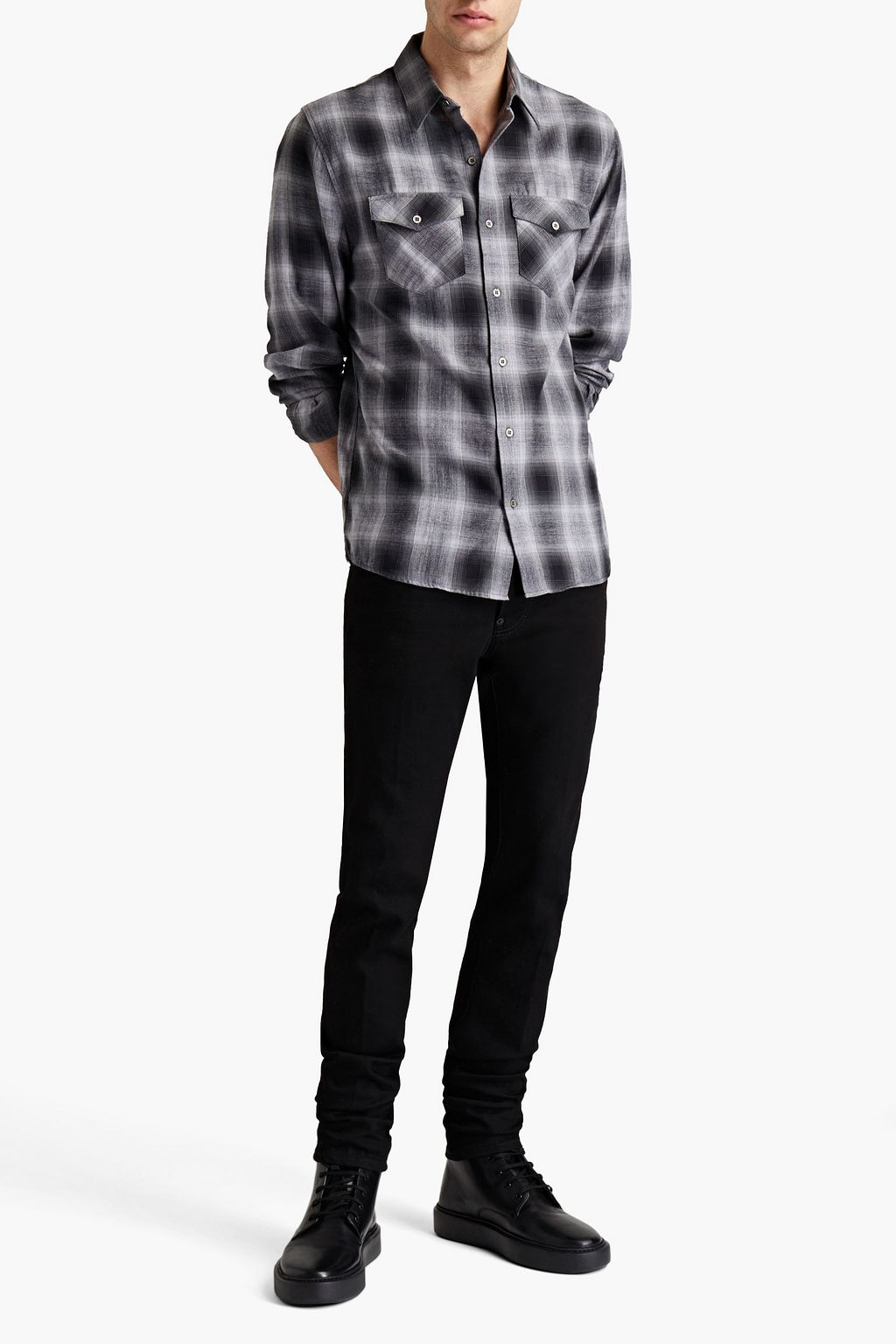 IRO Cornell checked cotton-flannel shirt
