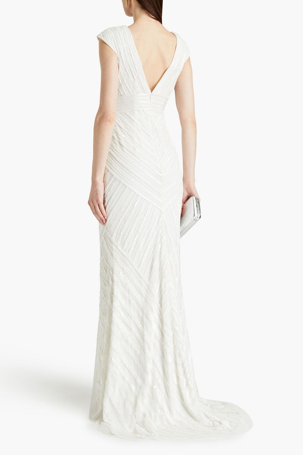 THEIA Renee embellished tulle bridal gown