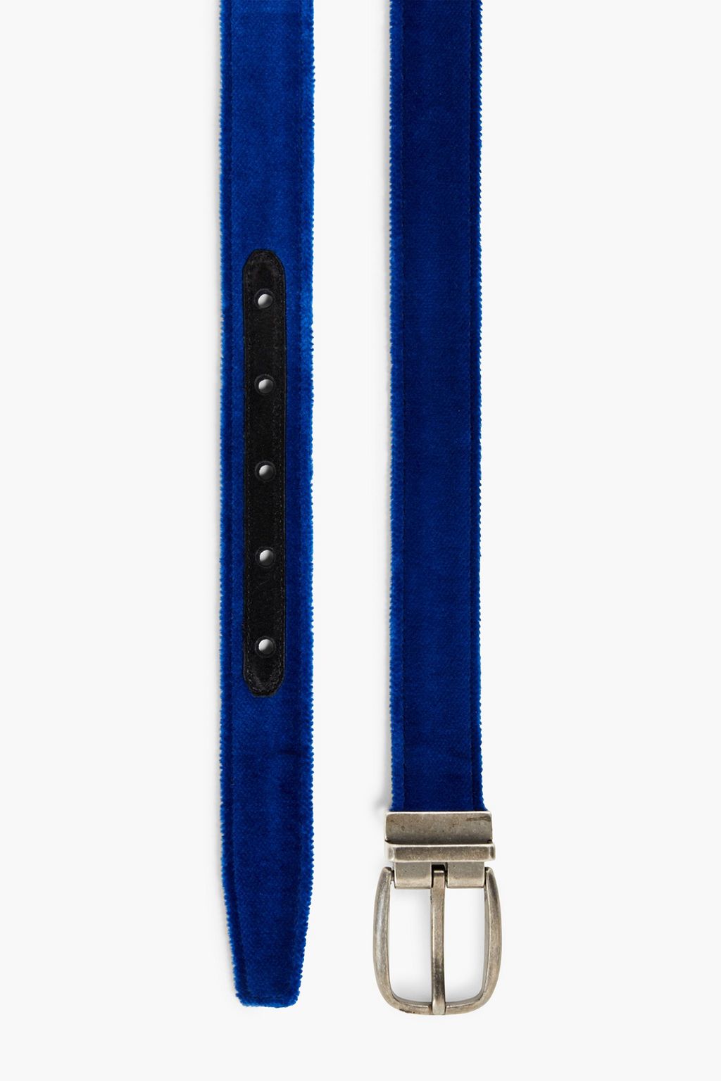 DOLCE & GABBANA Suede-trimmed velvet belt