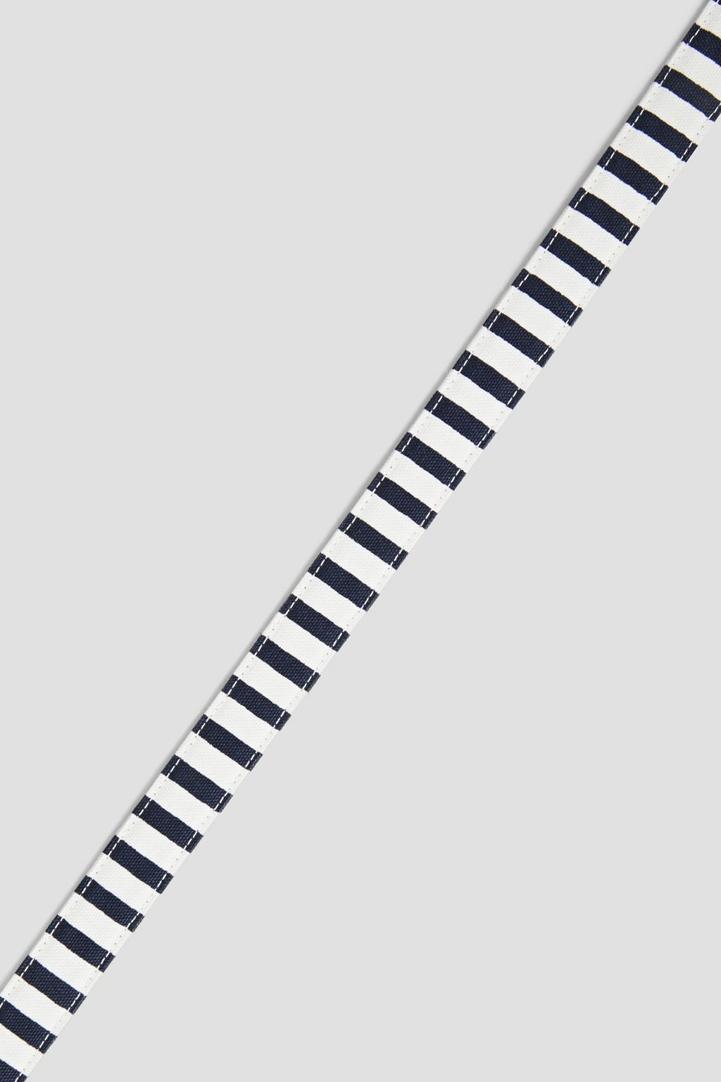DOLCE&GABBANA Leather-trimmed striped canvas belt