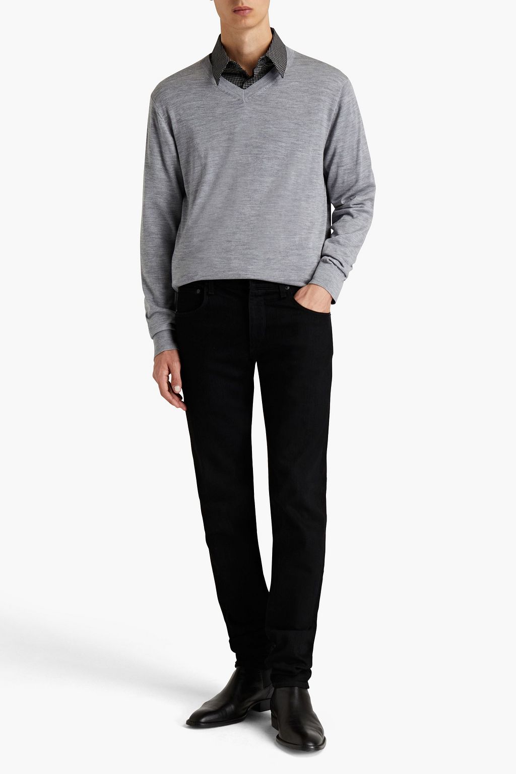 IRO Arano mélange merino wool sweater