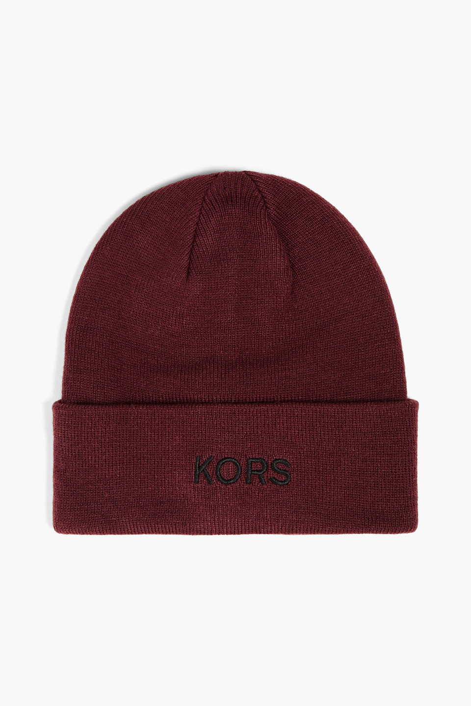 Michael Kors Embroidered Knitted Beanie In Red