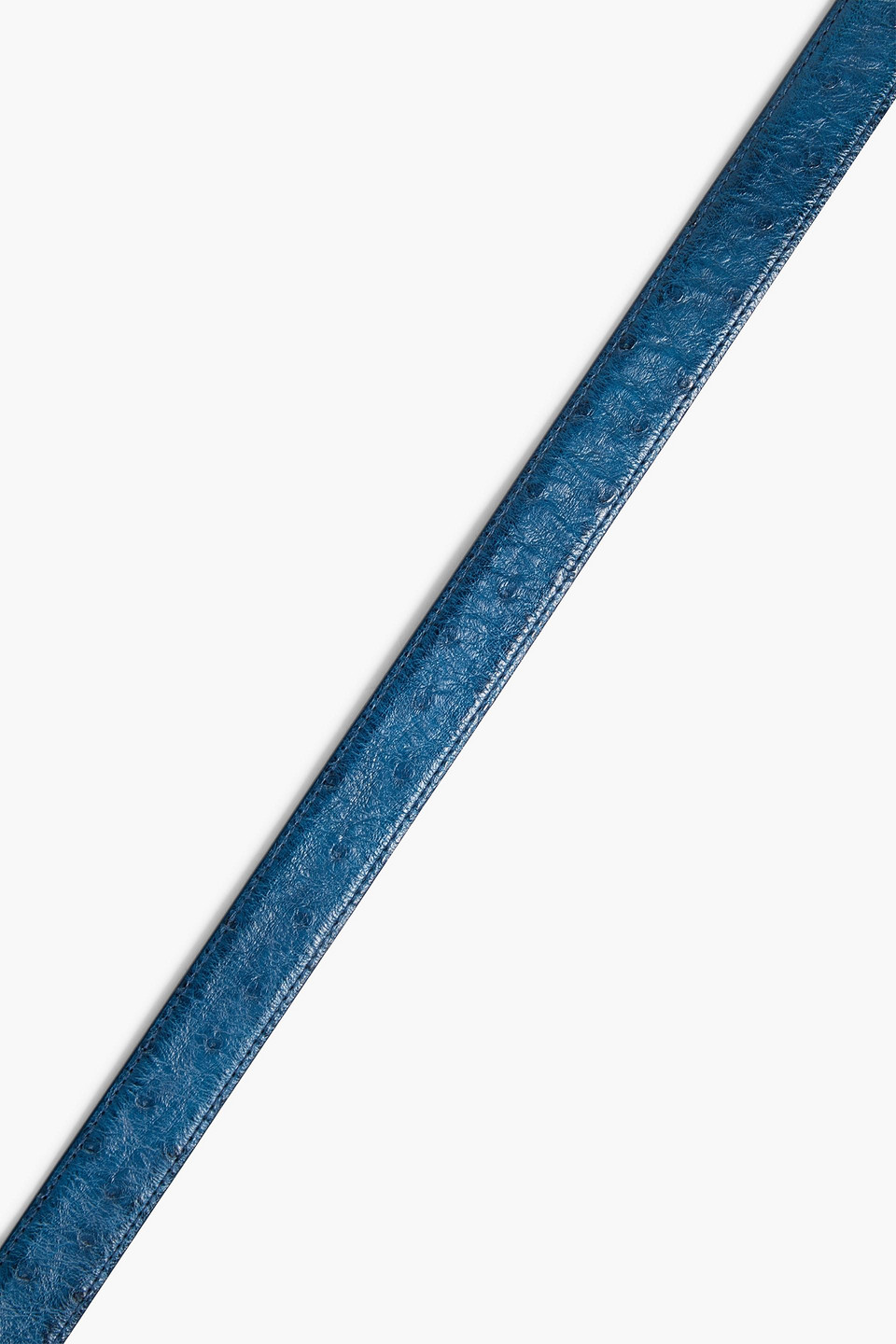 Dolce & Gabbana Man Ostrich Leather Belt In Blue